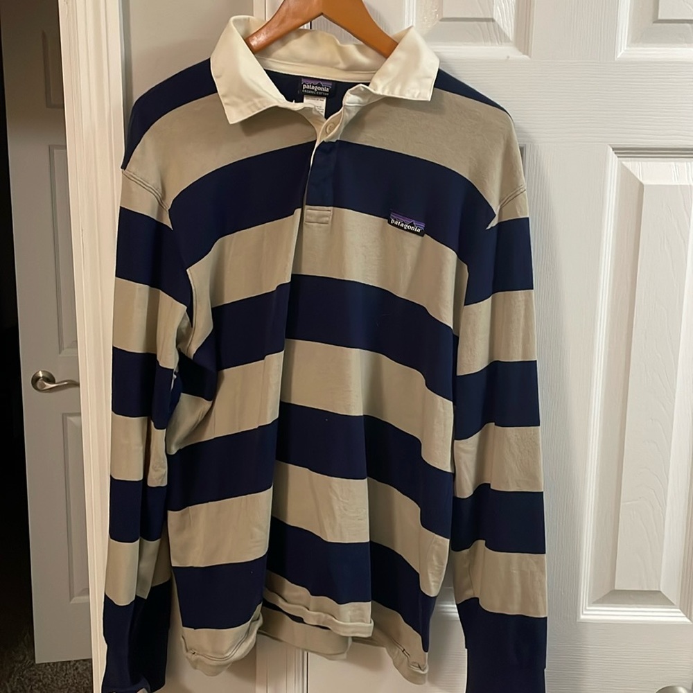 Vintage Patagonia Rugby Long-Sleeve Polo - L